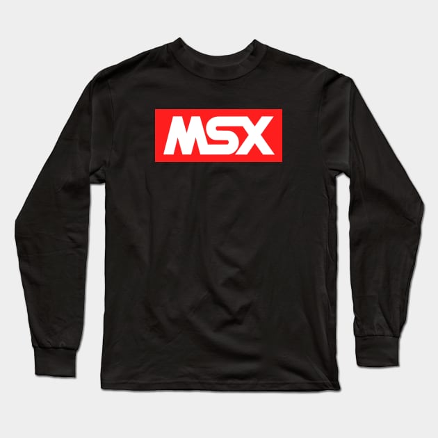 MSX Red Logo - Vintage Retro Computer Long Sleeve T-Shirt by Issho Ni
